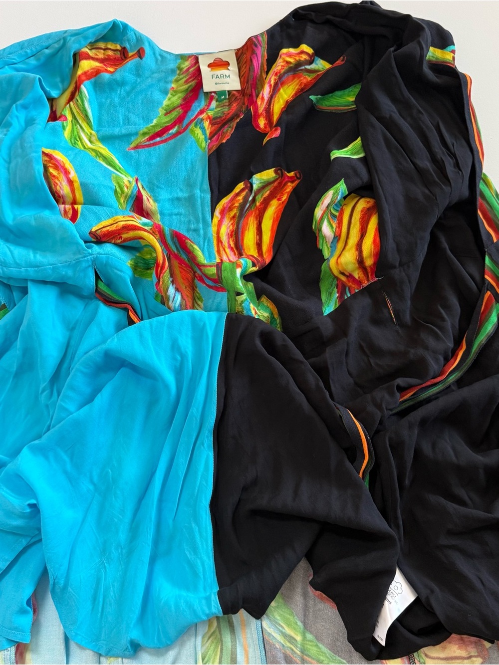 FARM Rio Turquoise Tropical Banana-Leaf Wrap Maxi Dress - Picture 7 of 7